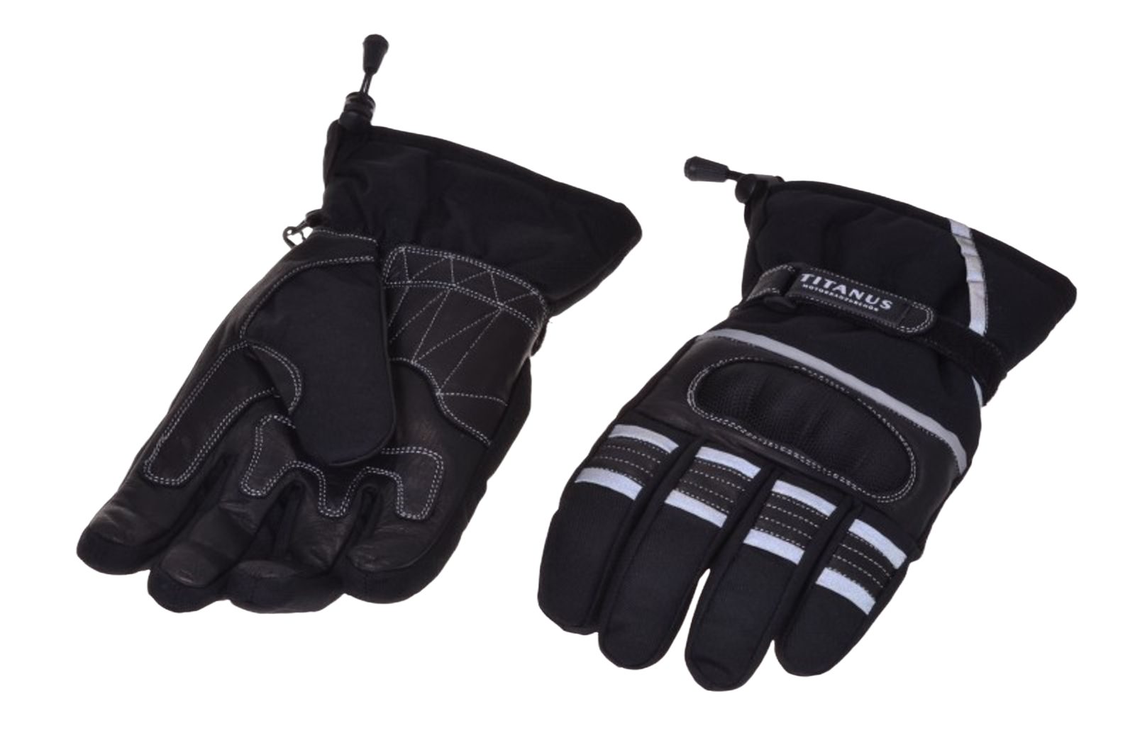 Gravidus Motorradhandschuhe Motorrad Handschuhe Leder kurz schwarz M-XL