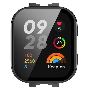 Wigento Smartwatch-Hülle Full TPU Watch Schwarz für Xiaomi Redmi Watch 3 Cover Etui Schutzhülle