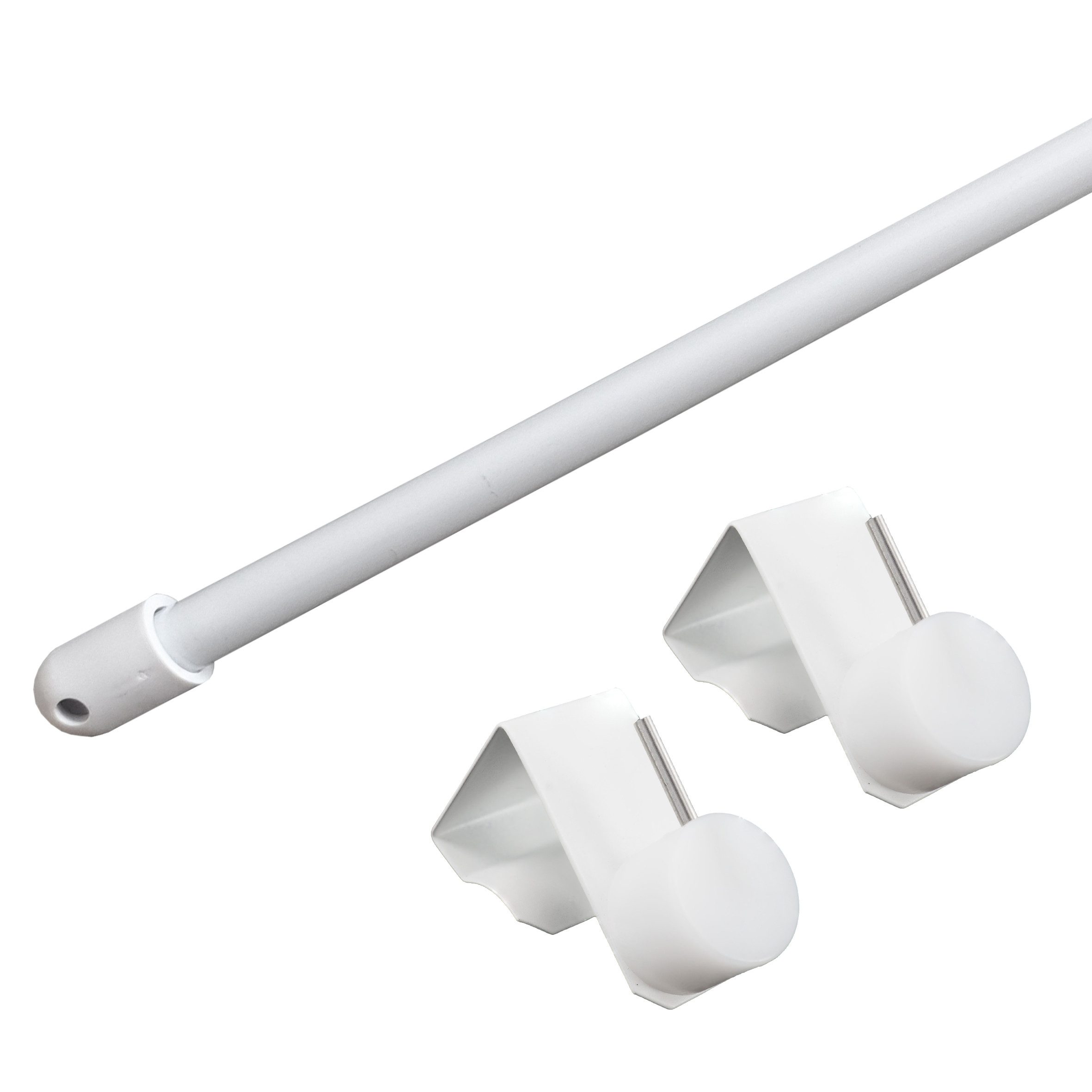 dekondo Vitragenstange Gardinenstange "Easy", weiß, rund, ausziehbar, klemm günstig online kaufen