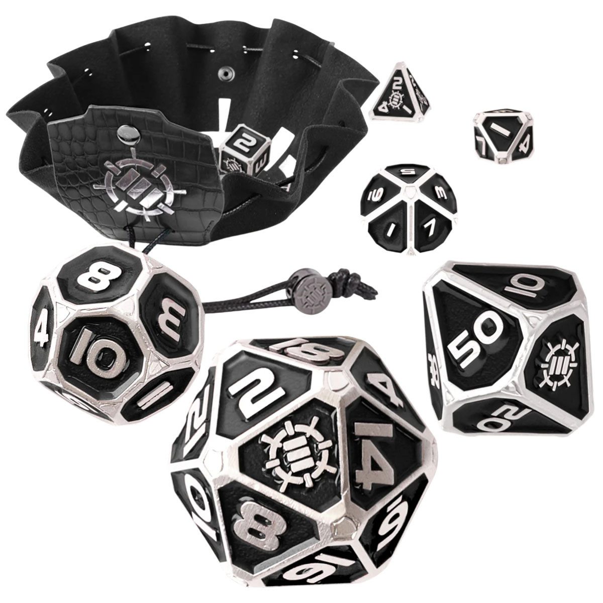 ENHANCE Spiel Tabletop Metal Dice Collector's Edition - Black (Schwarz)