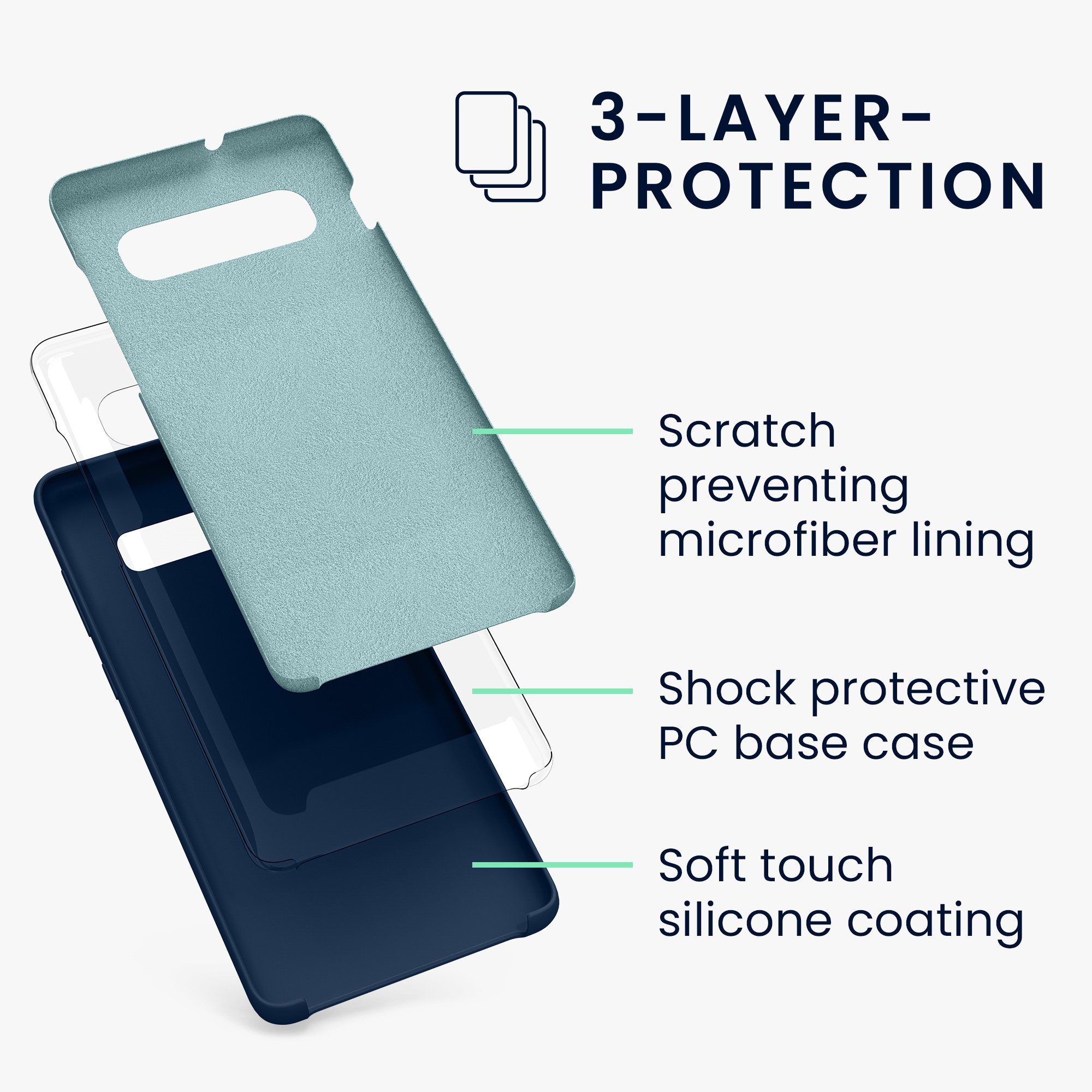 kwmobile Handyhülle Handyhülle für Samsung Galaxy S10 Plus / S10+ Hülle, Weiches Handy Silikon Case - Schutzhülle Cover