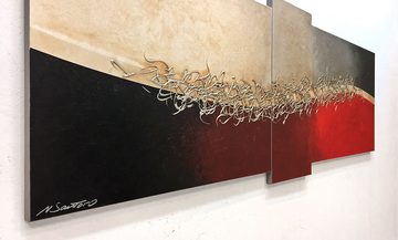 WandbilderXXL Gemälde Silver Growth 190 x 70 cm, Abstraktes Gemälde, handgemaltes Unikat