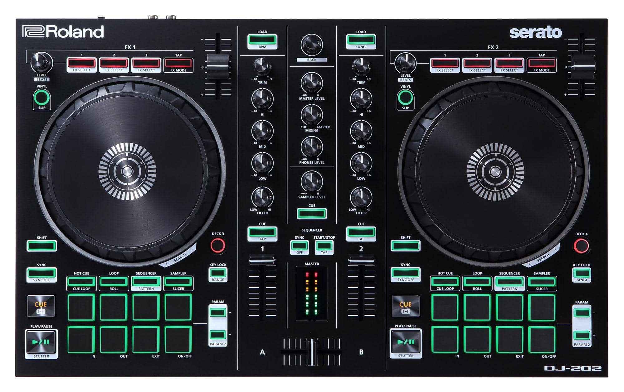 DJ Controller DJ-202 - 2-Kanal-Controller für Serato Intro mit vier Decks