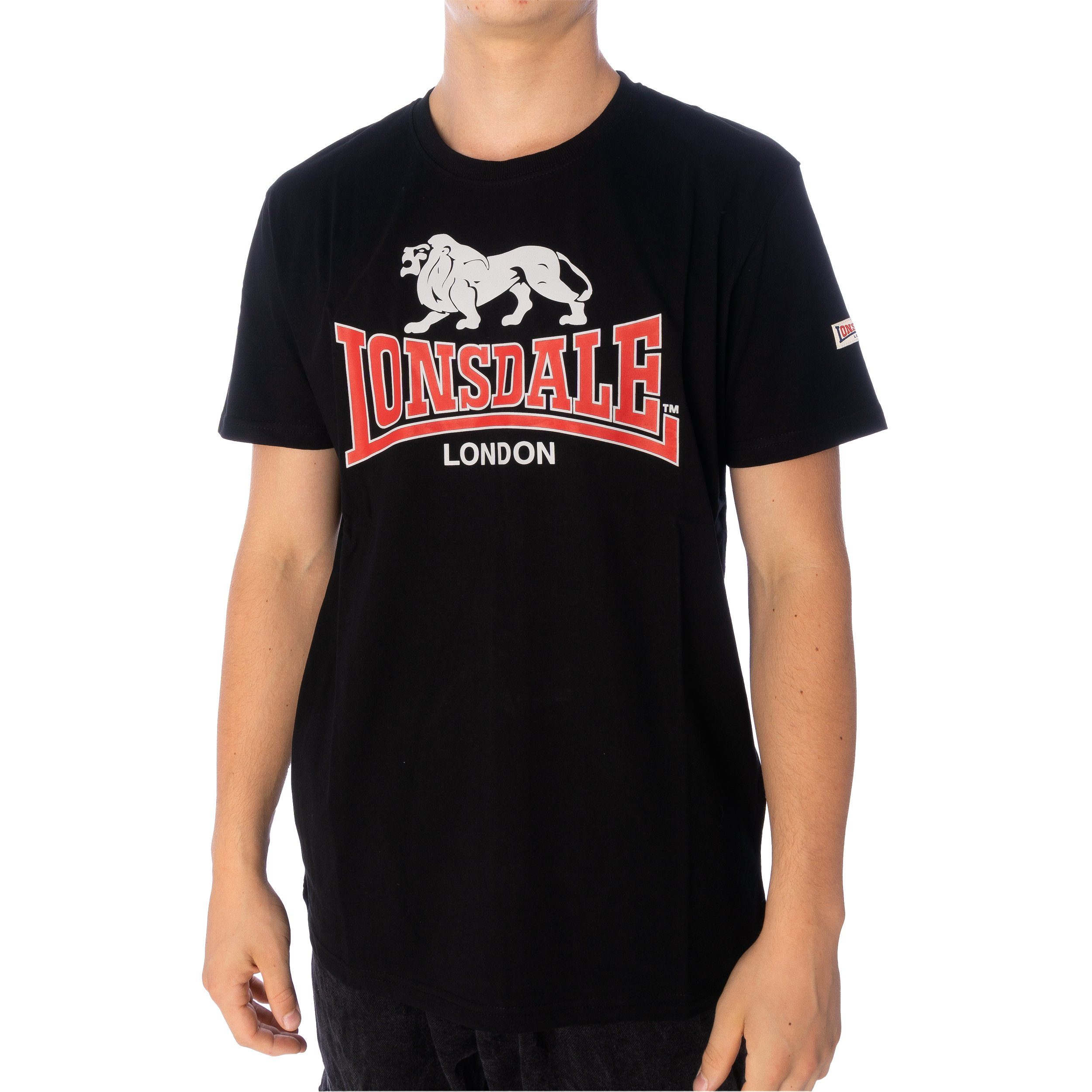 Lonsdale T-Shirt Lonsdale Cromane T-Shirt Herren Shirt schwarz (1-tlg)