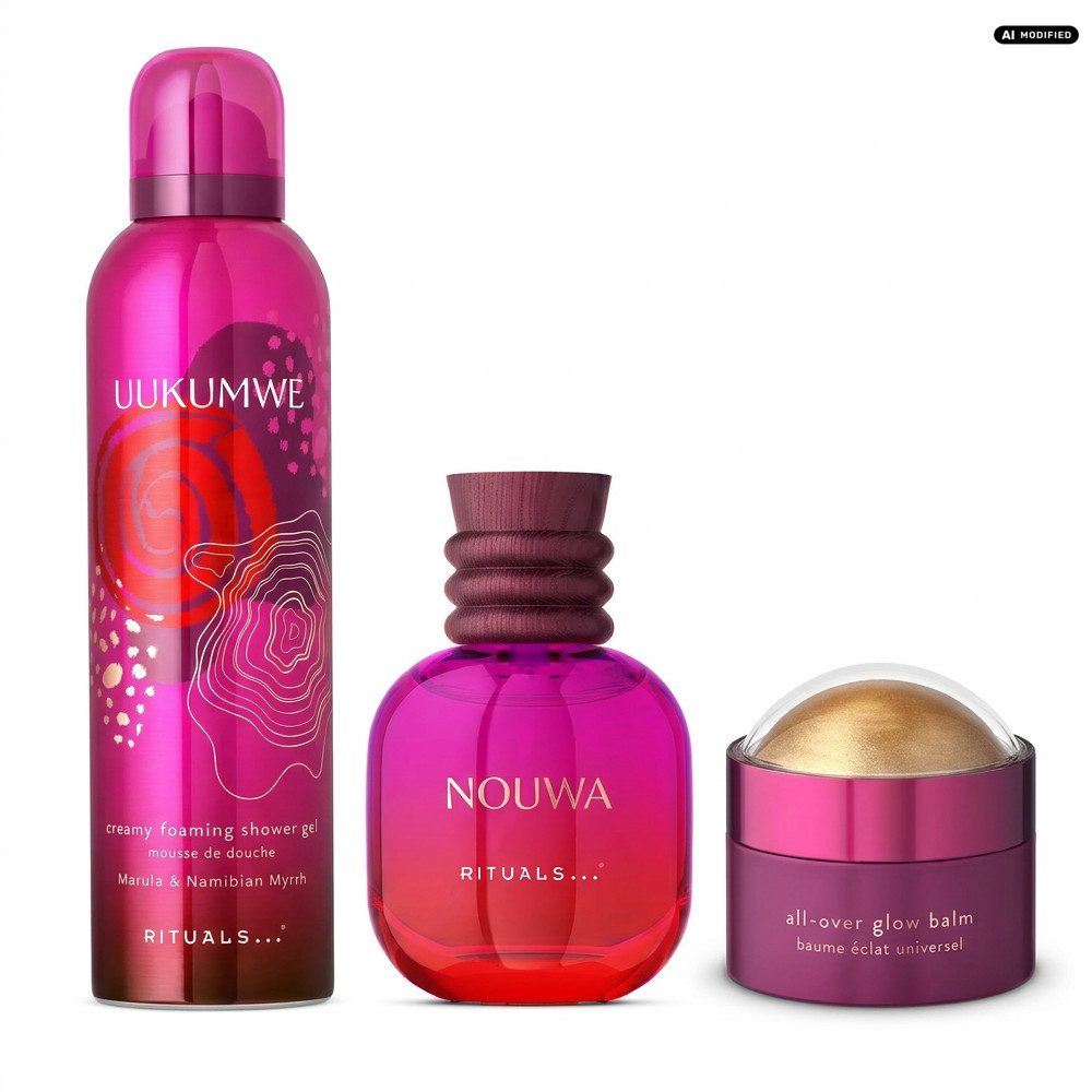 Rituals Duschgel Rituals Uukumwe Duschgel Parfum Glow Balm Pflege Set, Harmonisch duftendes Pflege-Set für Dusche, Duft und Glow