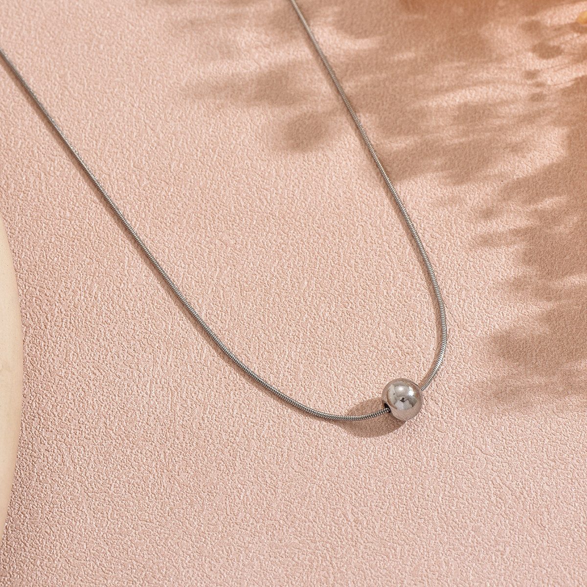 KARMA Ketten-Set Halskette Damen mehrlagig Silber aus Edelstahl (wasserfest & antiallergisch, Damenschmuck Layering-Kette), Damenkette mit Kristallen