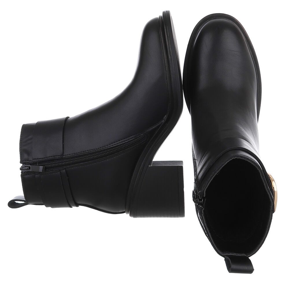 Ital-Design Elegante Stiefelette aus echtem Leder günstig online kaufen