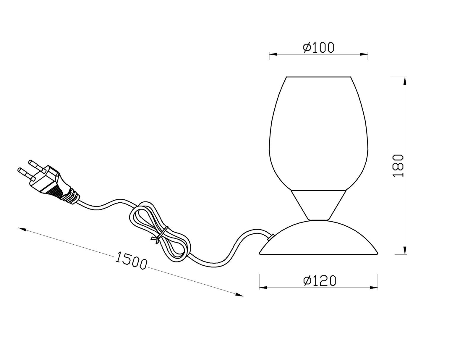 für Lampenschirm H: dimmbar wechselbar, kleine Dimmfunktion, Fensterbank Glas Nachttischlampe, meineWunschleuchte Touch 18cm per Rost-Weiß Warmweiß, LED LED mit