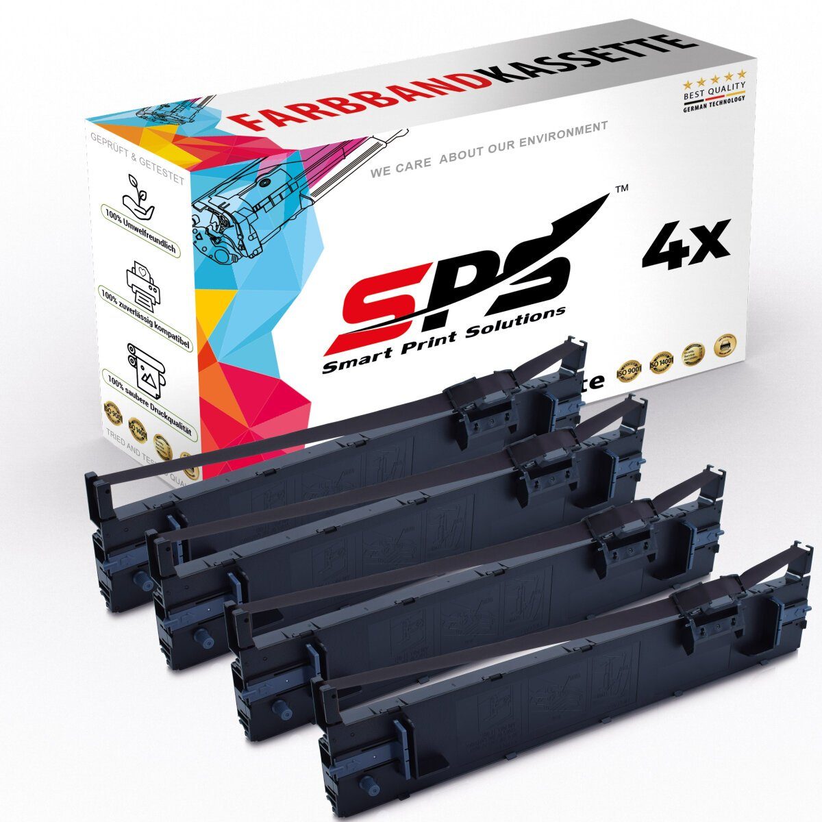 SPS Kompatibel für Epson LQ690 C13S015610 Nachfülltinte (für Epson, 4er Pack, x)
