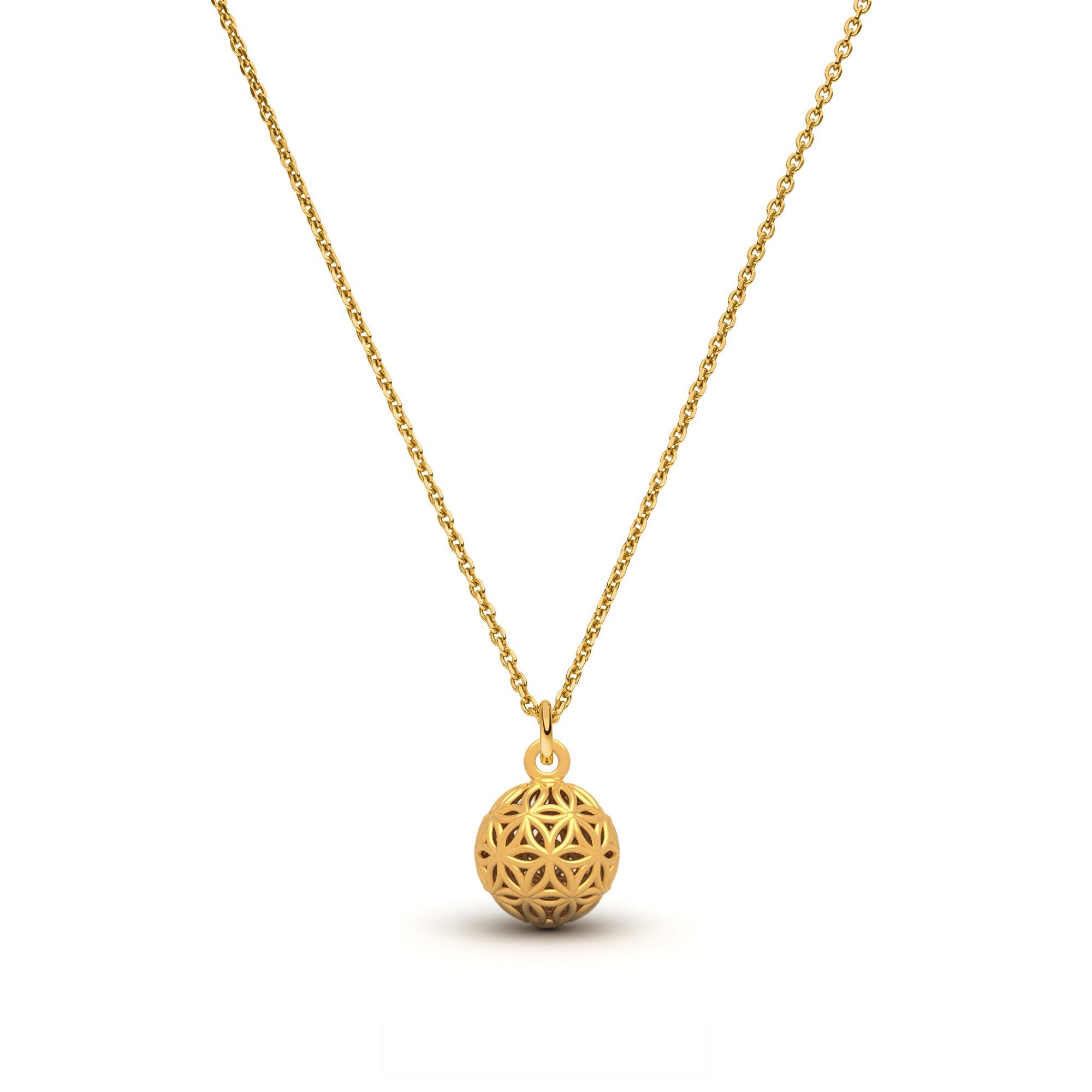 SCHOSCHON Charm-Kette Blume des Lebens Kugelanhänger günstig online kaufen