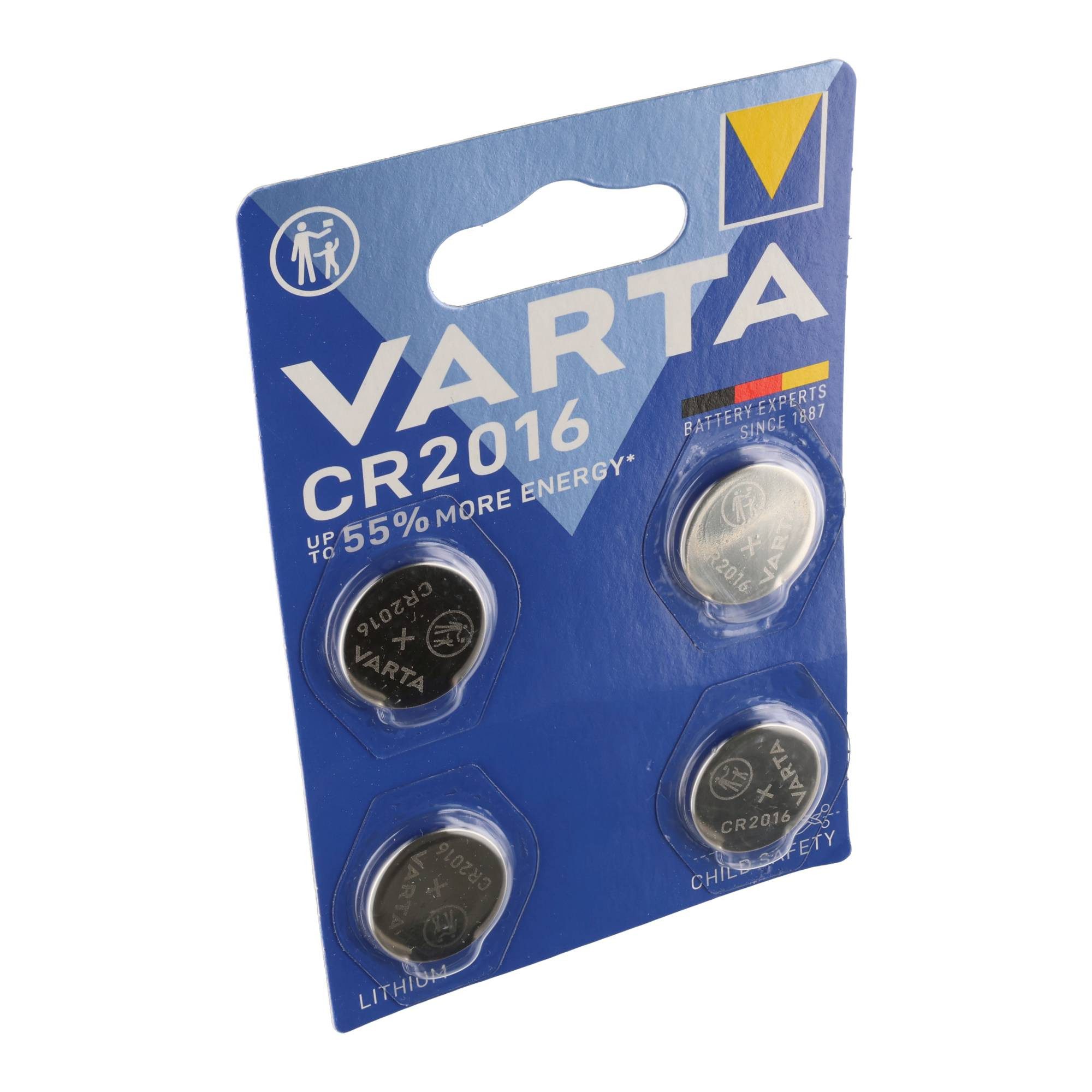VARTA 4 Professional CR 2016 Lithium Knopfzelle Batterien im 4er Blister Knopfzelle von Varta