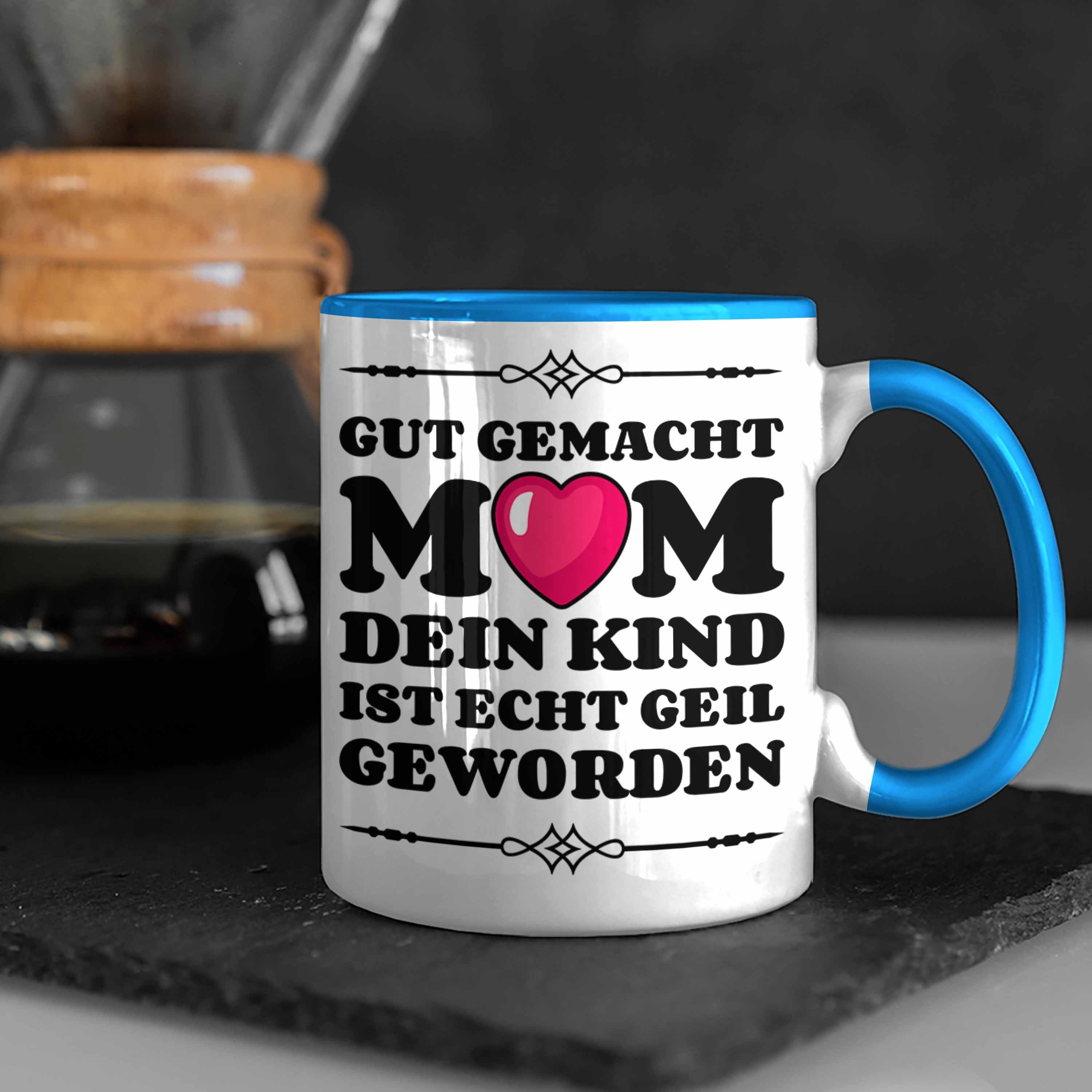 Lieblingskind Tasse Geschenk Tasse Muttertagsgeschenk von Trendation Trendation Spruch - Mama Tasse Tochter Blau Sohn