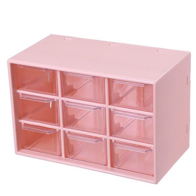 Mmgoqqt Aufbewahrungsbox “Drawers Make-Up-Organizer, schmale Aufbewahrungsbox für Schminke, Kosmetika & Co., Schubladenbox mit 9 Schubladen, Kunststoff transparent”