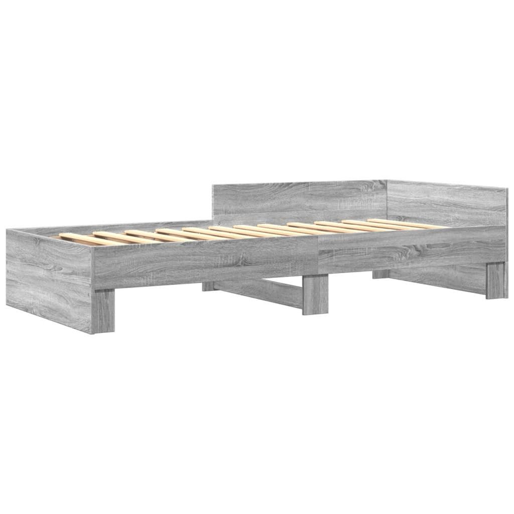 vidaXL Bett Bettgestell Grau Sonoma 100x200 günstig online kaufen