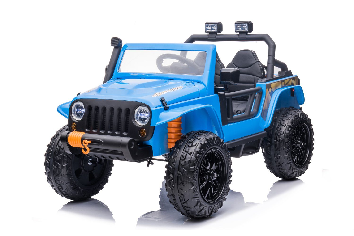 2-Sitze Blau Jeep Parental Smarty Kinderauto Elektro Emulation Elektro-Kinderauto