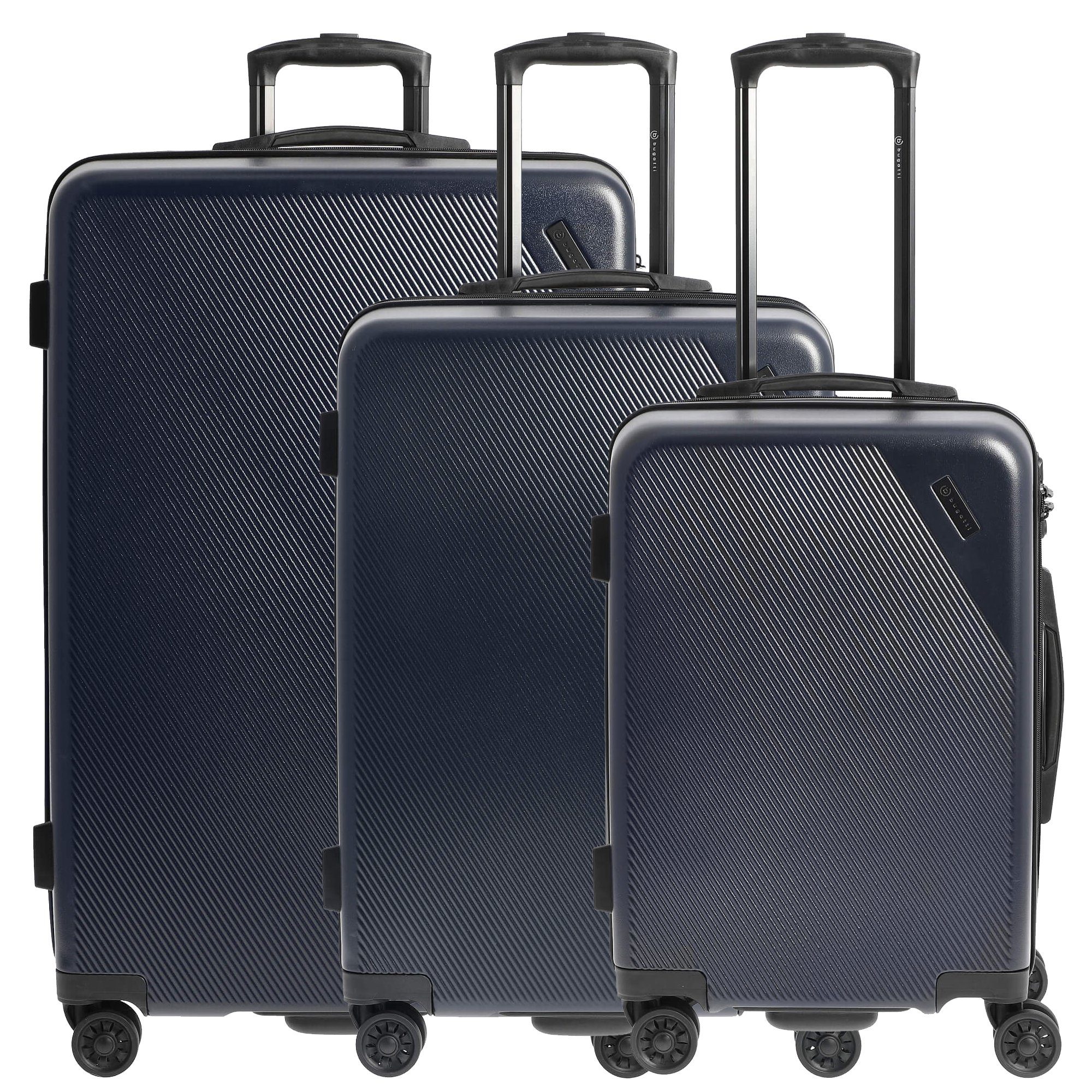 bugatti Trolley Kallisto - 4-Rollen Trolley Set 3tlg., 4 Rollen navy