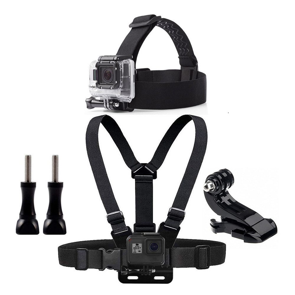 NUODWELL Action Cam-Halterung Action Kamera Zubehör, Brustgurthalterung Stirnband Halterung Kit, (Kompatibel mit Akaso EK7000/DJI Osmo Action 5 Pro/4 /Surfola/Jadfezy)