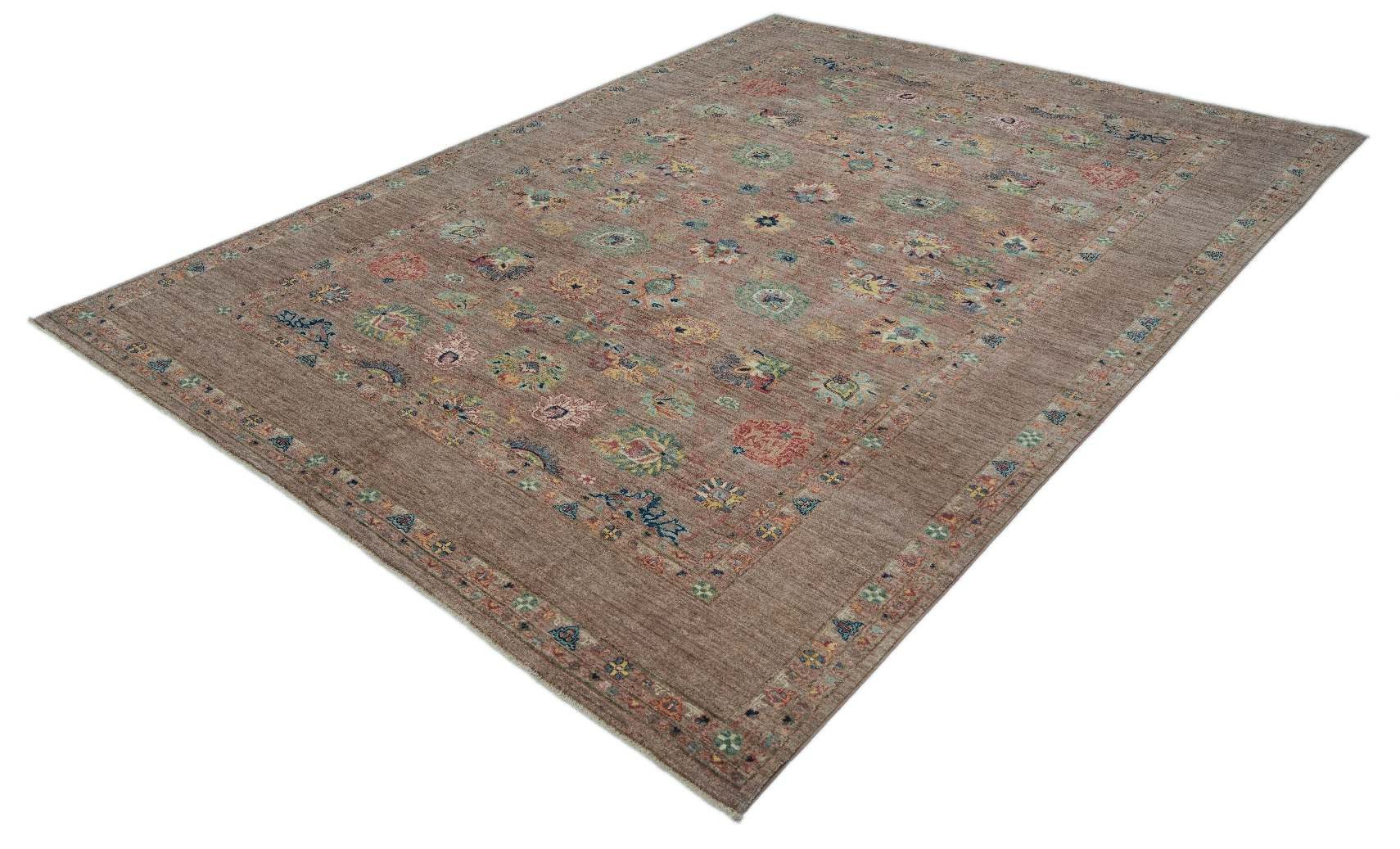 CABBEL Orientteppich 337x249 cm Farahan Braun Schurwolle Handgeknüpft Klassisch Unikat, rechteckig, Höhe: 7 mm, 100% Schurwolle – weich, pflegeleicht, solide Knüpfdichte