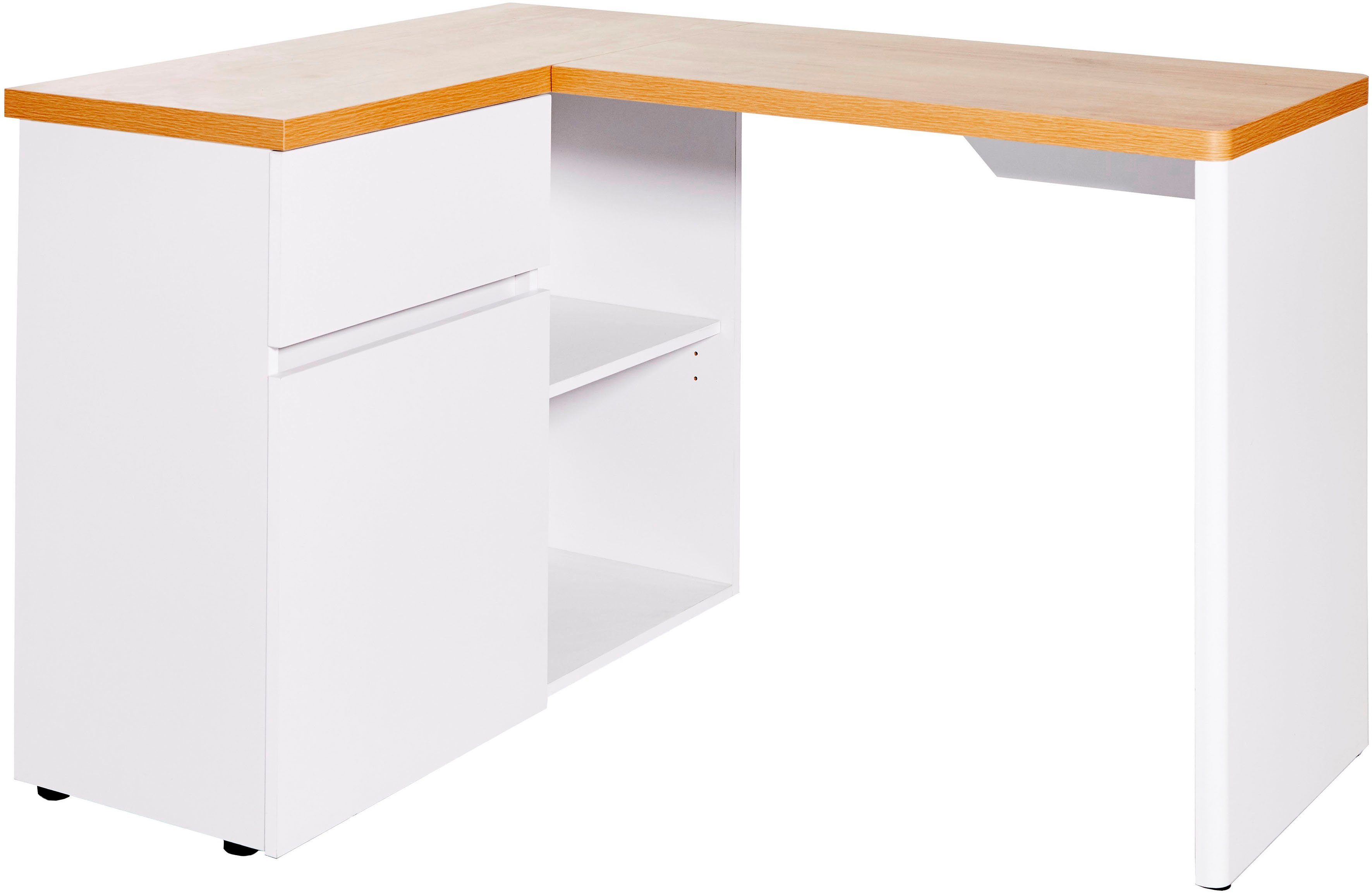 Jahnke Eckschreibtisch CU-LIBRE 125 E, wechselseitig montierbar günstig online kaufen