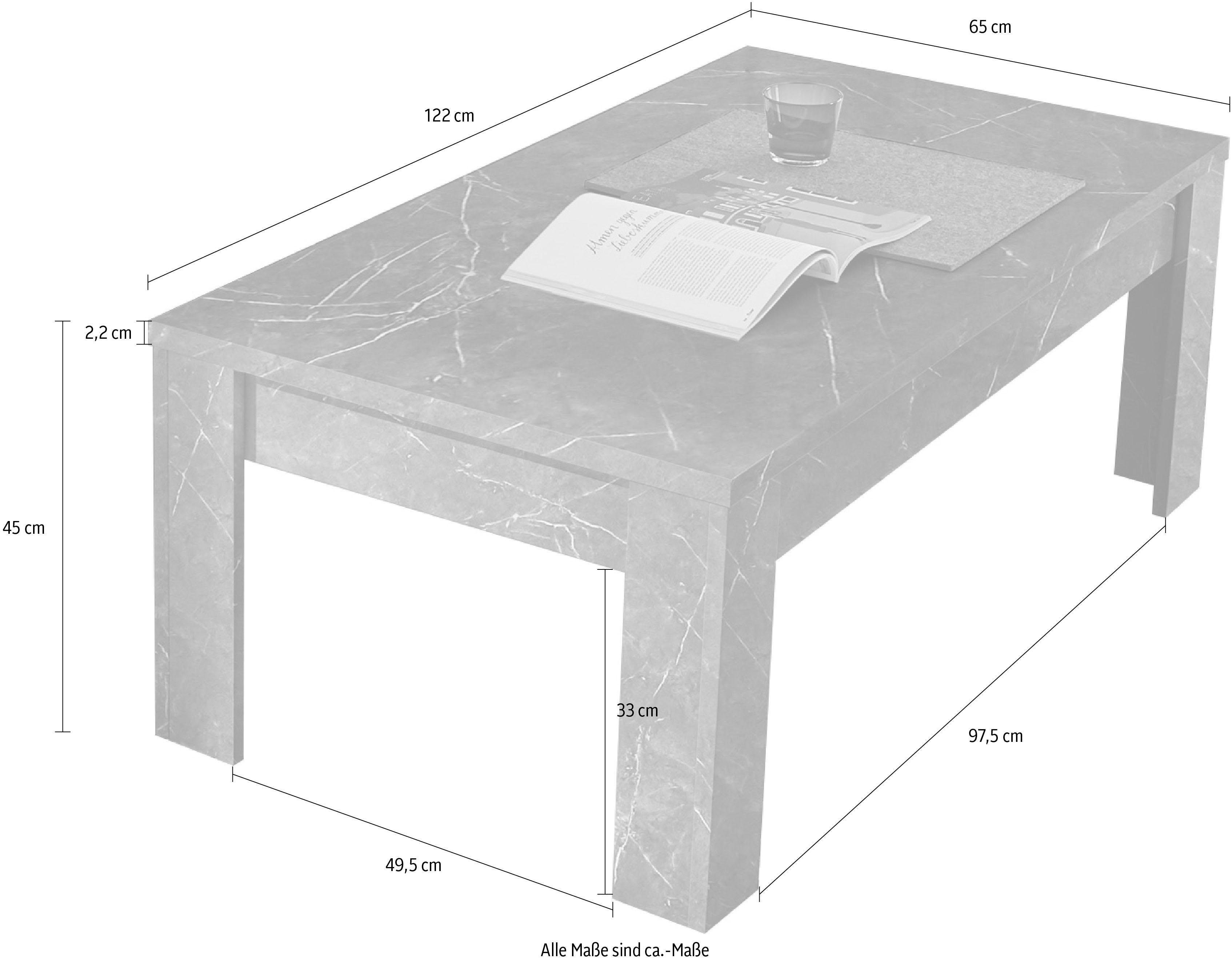 Home affaire Couchtisch Carrara, (125 x 65 cm)