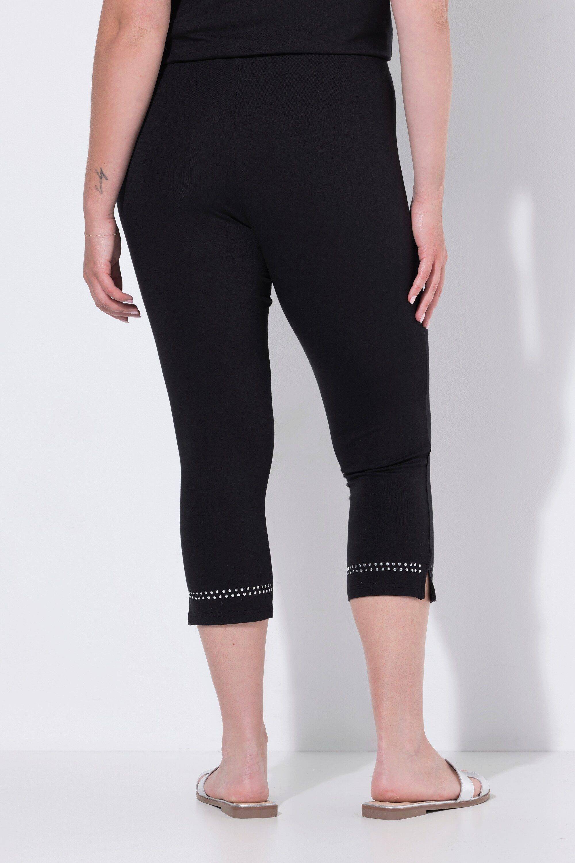 Angel of Style Leggings Capri-Leggings schmale Passform Ziernieten am Saum