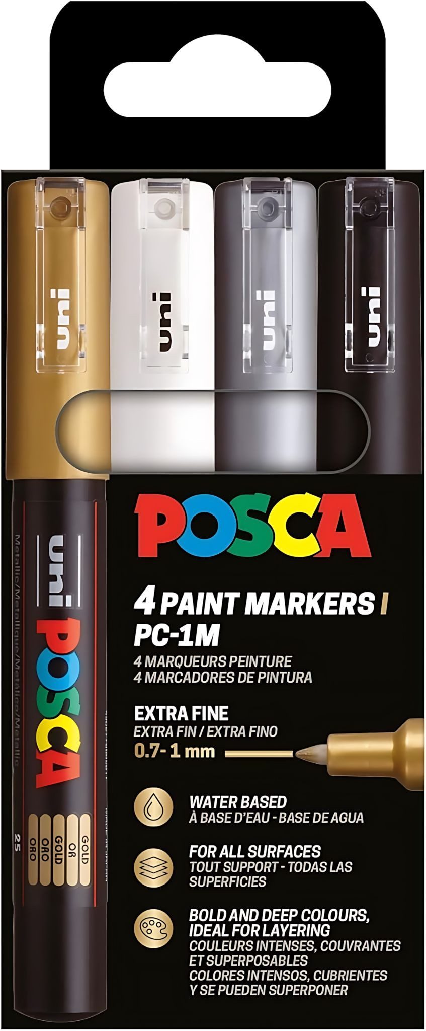 uni-ball Marker Faber Castell Marker UNI POSCA PC-1MC 0,7 mm 4er Set SWSG
