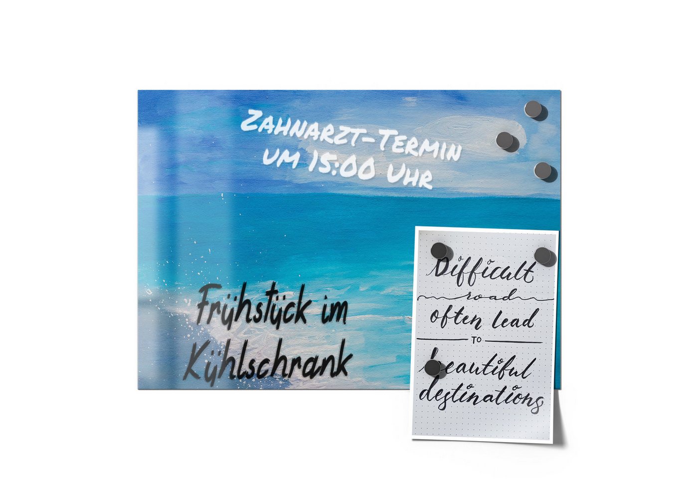 Thumbnail - DEQORI Magnetfolie 'Meer der Ruhe', beschreibbar universal Magnetmatte magnetisch Folie Planer Kalender
