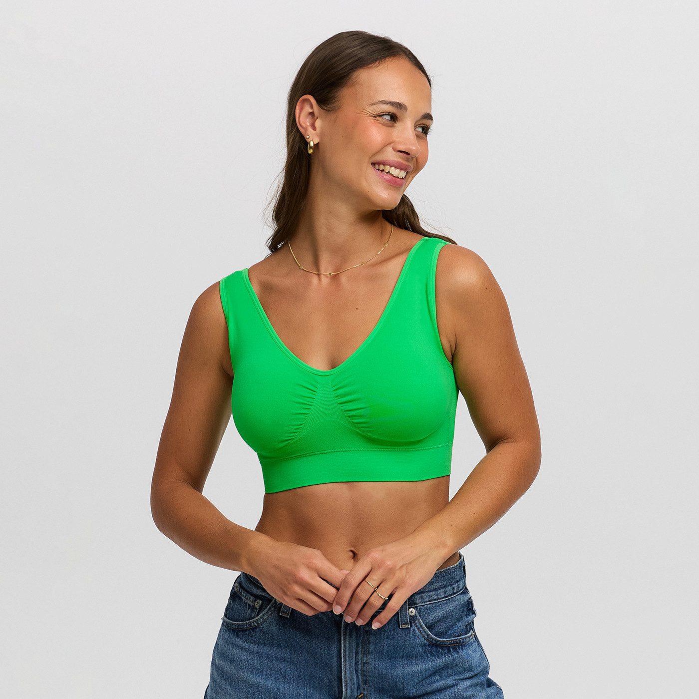 Creamy Fabrics Soft-BH Comfy Bra-Poison Green-S (1-tlg)