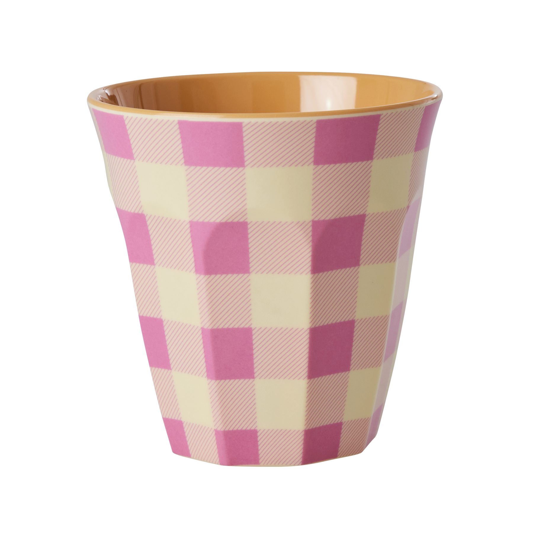 rice Becher Rice Melamin Becher Medium Pink mit Streifen Muster, 1-tlg., Melamin