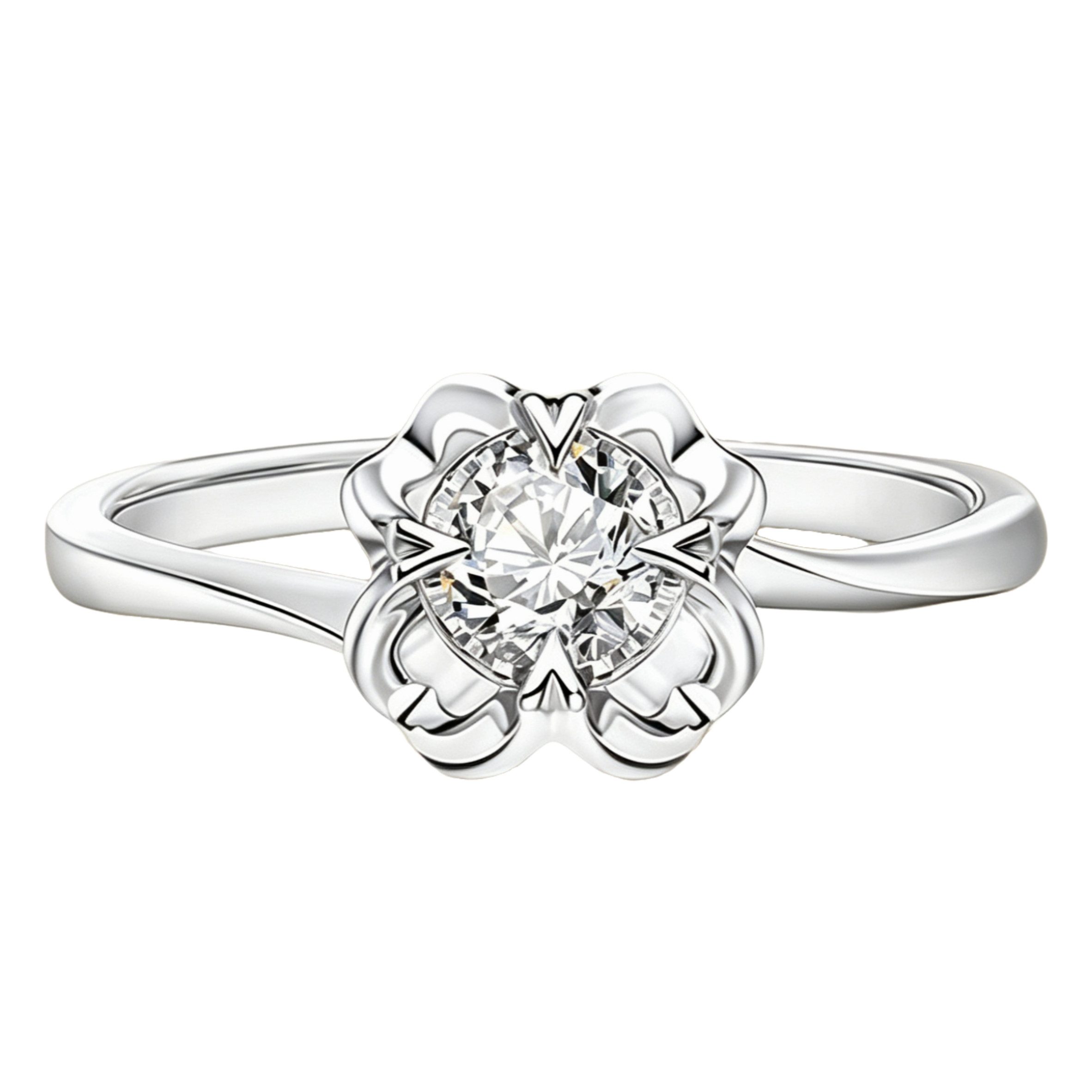 Jumpeak Diamantring 0.5ct,D VS1,Diamantringe, Damenringe, Eheringe,mit IGI-Zertifikat, 14k Gold,Hochzeitsgeschenk,Verlobungsgeschenk, Muttertagsgeschenk