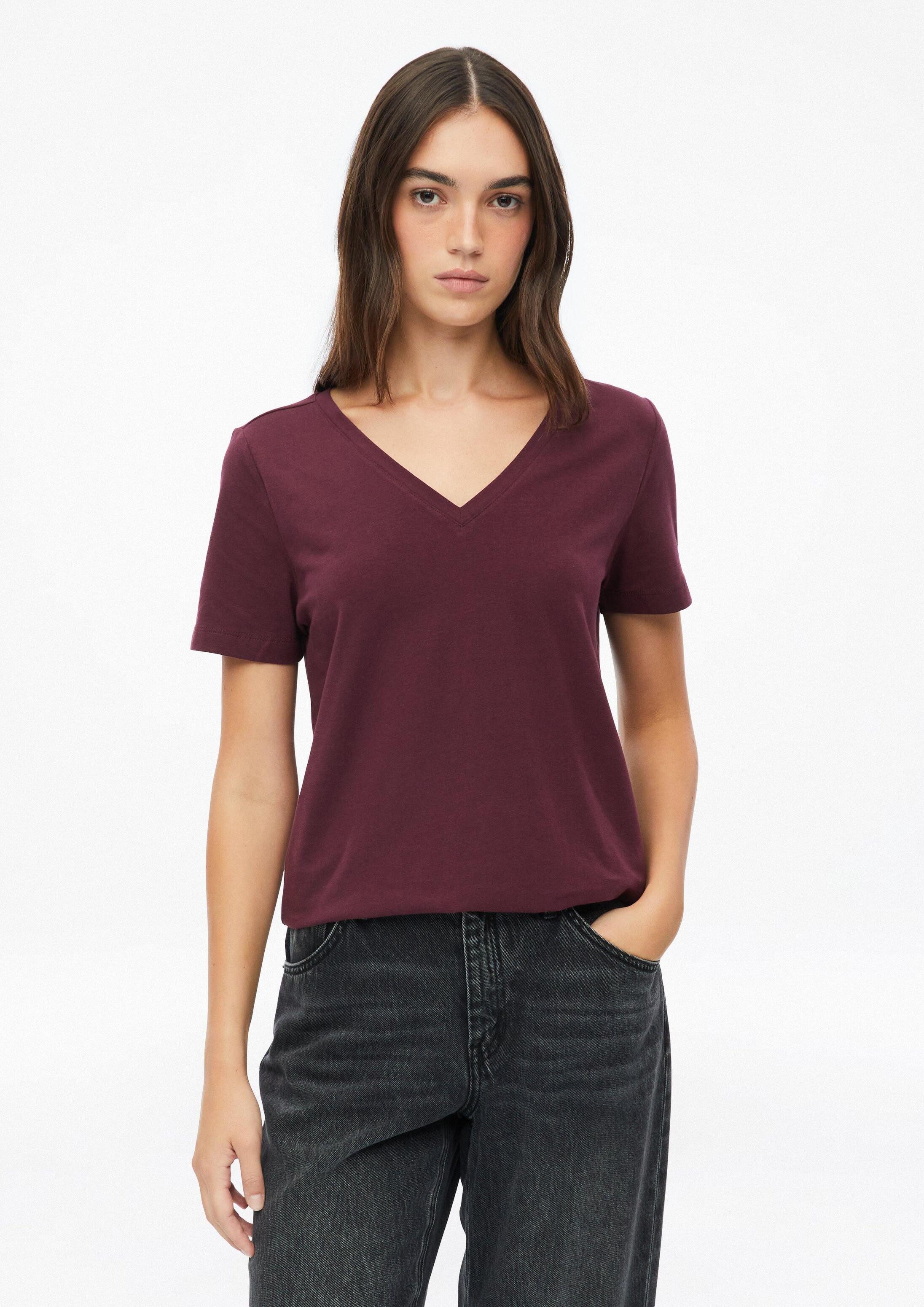 s.Oliver Kurzarmshirt T-Shirt T-Shirt mit V-Ausschnitt
