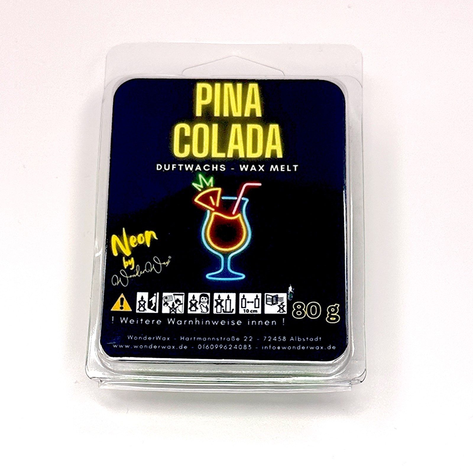 WonderWax Duftwachs WonderWax® Neon Duftwachs 6 Würfel, (Pina Colada), Duftrichtung: Pina Colada