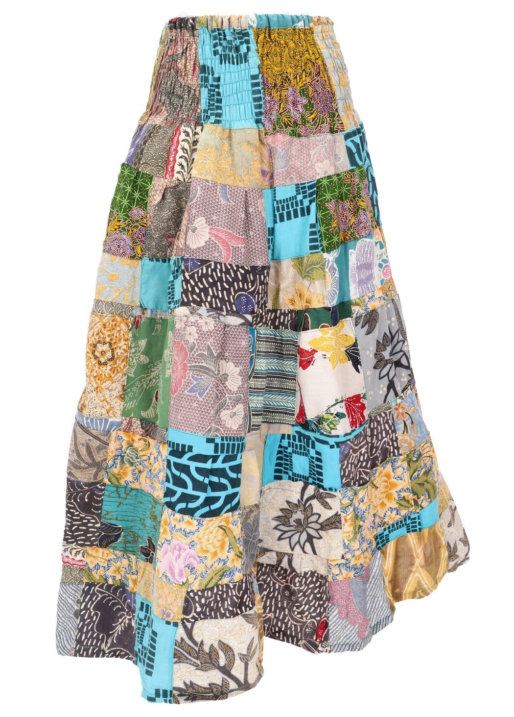 Guru-Shop Minirock Weit schwingender upcyceling Patchwork,.. günstig online kaufen