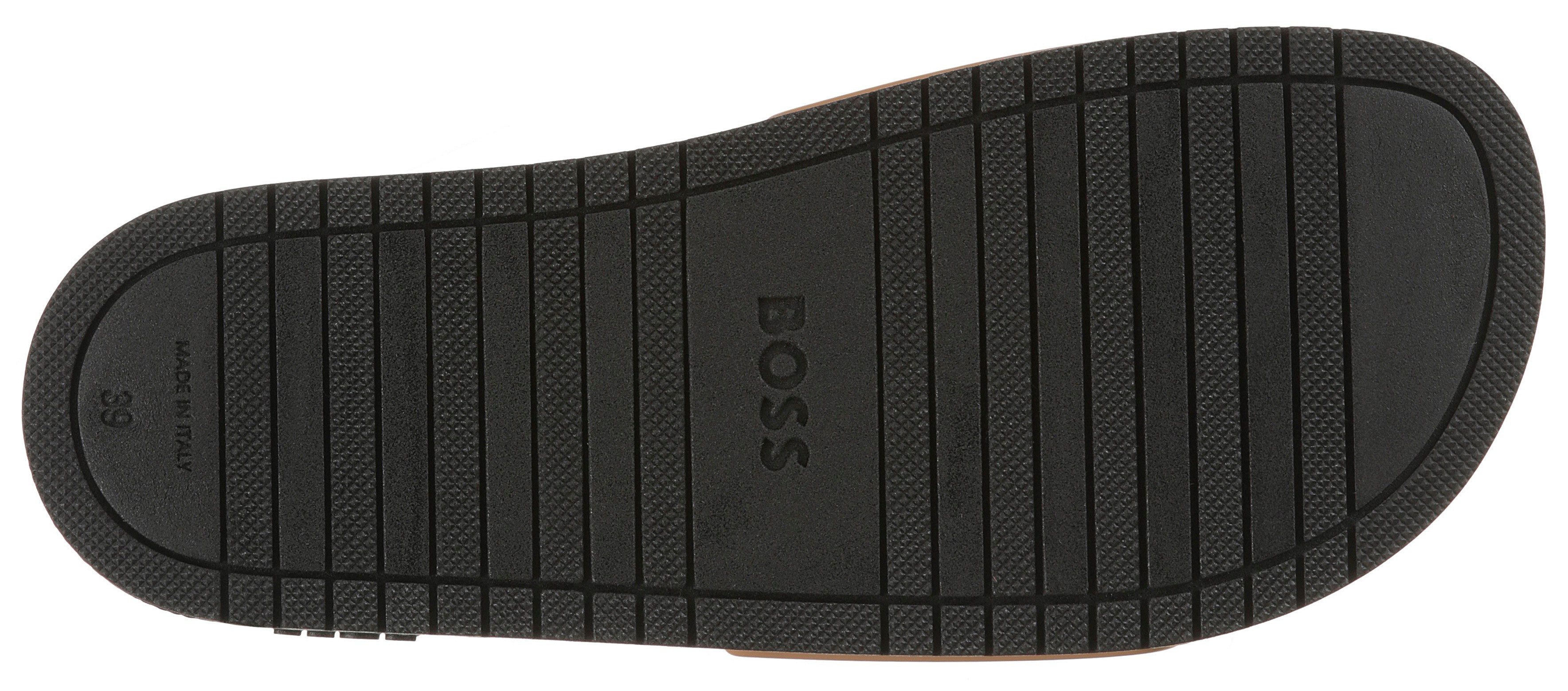 BOSS Aryeh_Slid Badepantolette Pool Slides, Pantolette, Strandschuh mit großem Logo