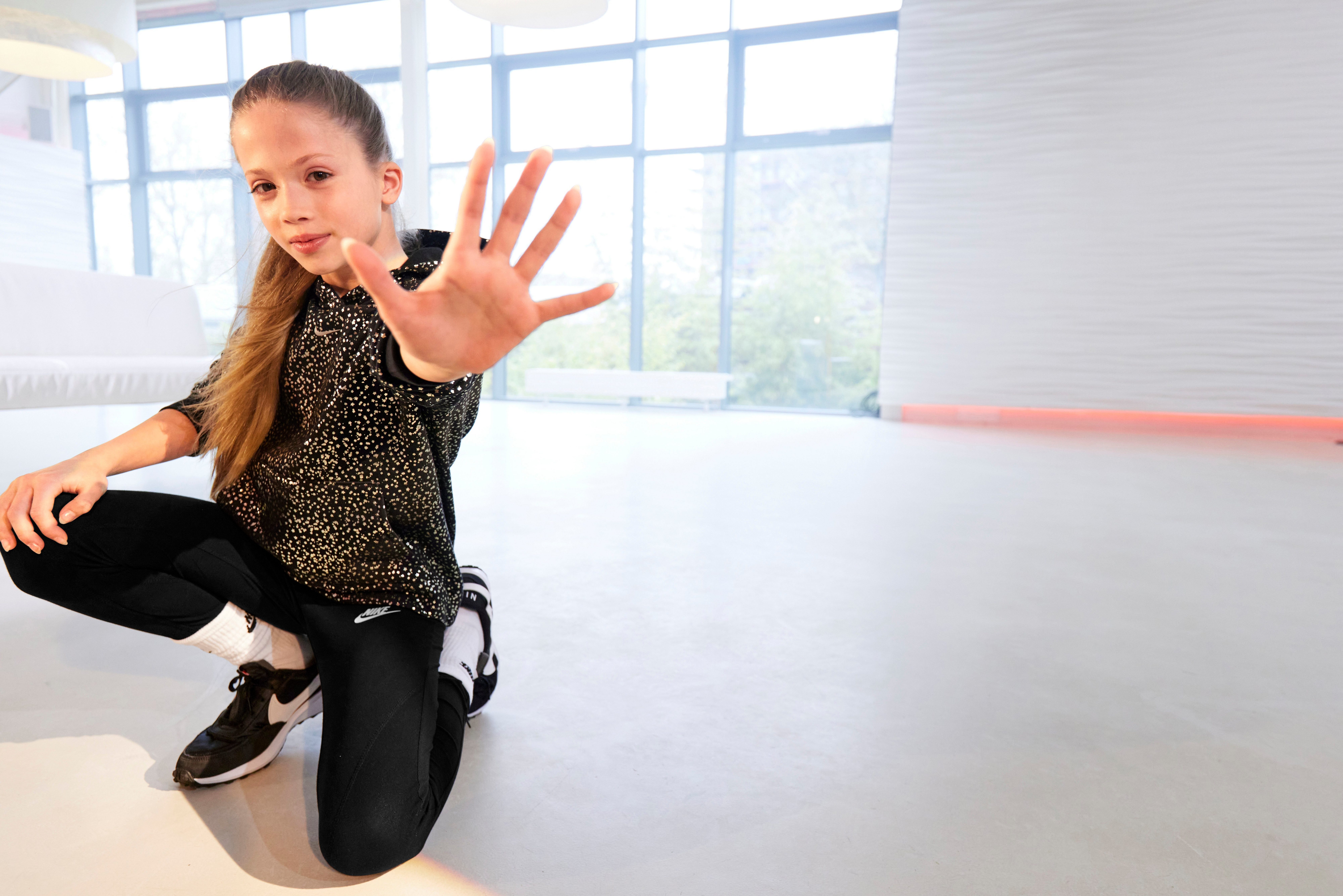 schwarz Nike für Kinder HIGH-WAISTED (GIRLS) FAVORITES Leggings Sportswear - KIDS' LEGGINGS BIG