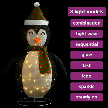 vidaXL Dekolicht Weihnachtsdekoration Pinguin-Figur LED Luxus-Gewebe 60 cm