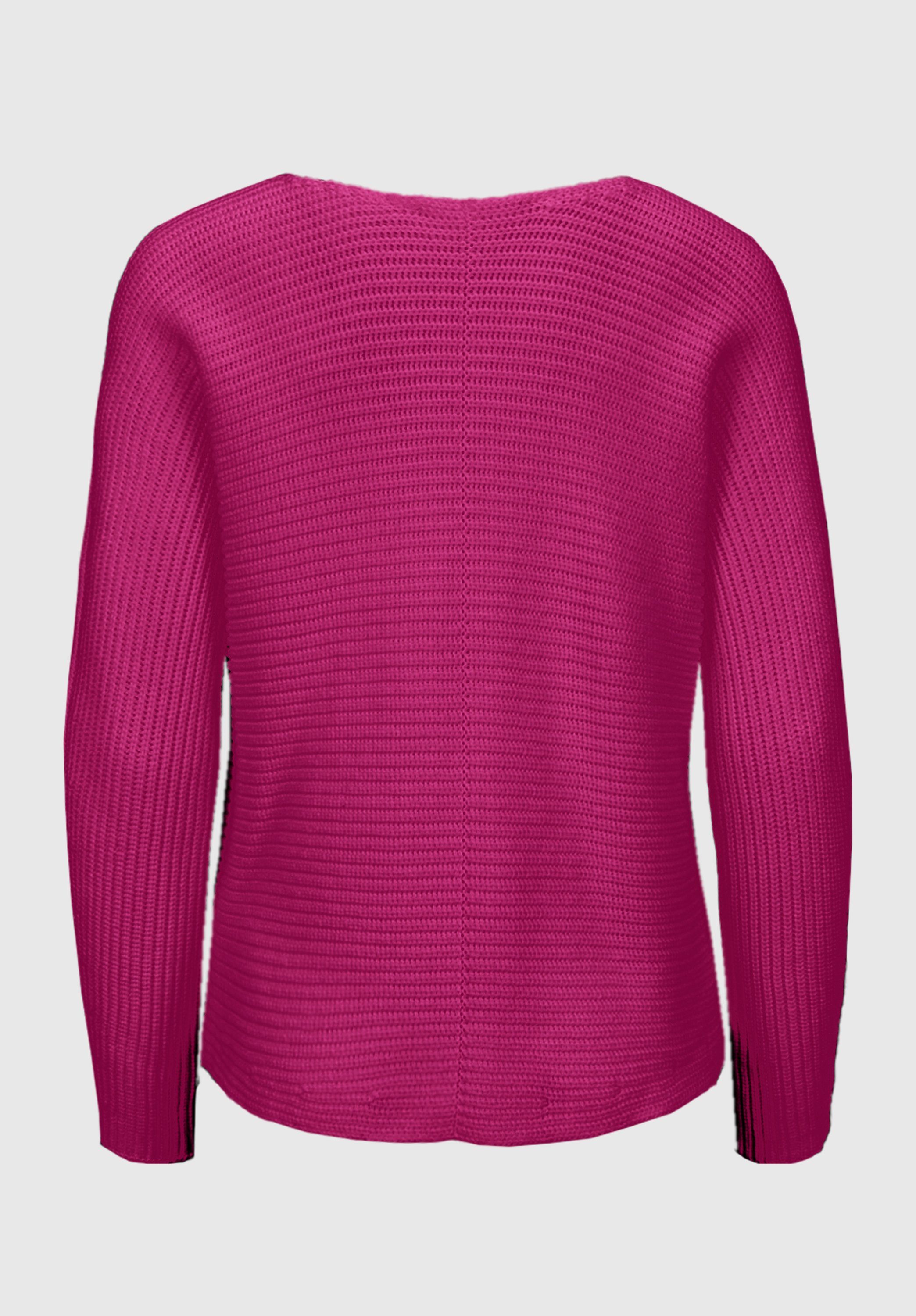 bianca Strickpullover OTIS mit angesagten Rippenstruktur Farben moderner in cool pink