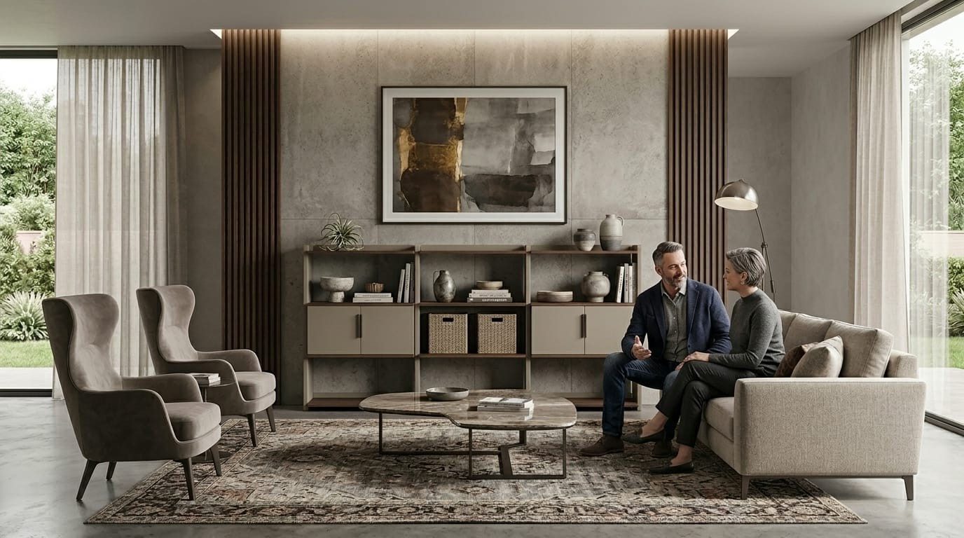 Xlmoebel Bücherregal Modulares Bücherregal aus Holz in Beige für modernes Wohnzimmer, Made in Europa