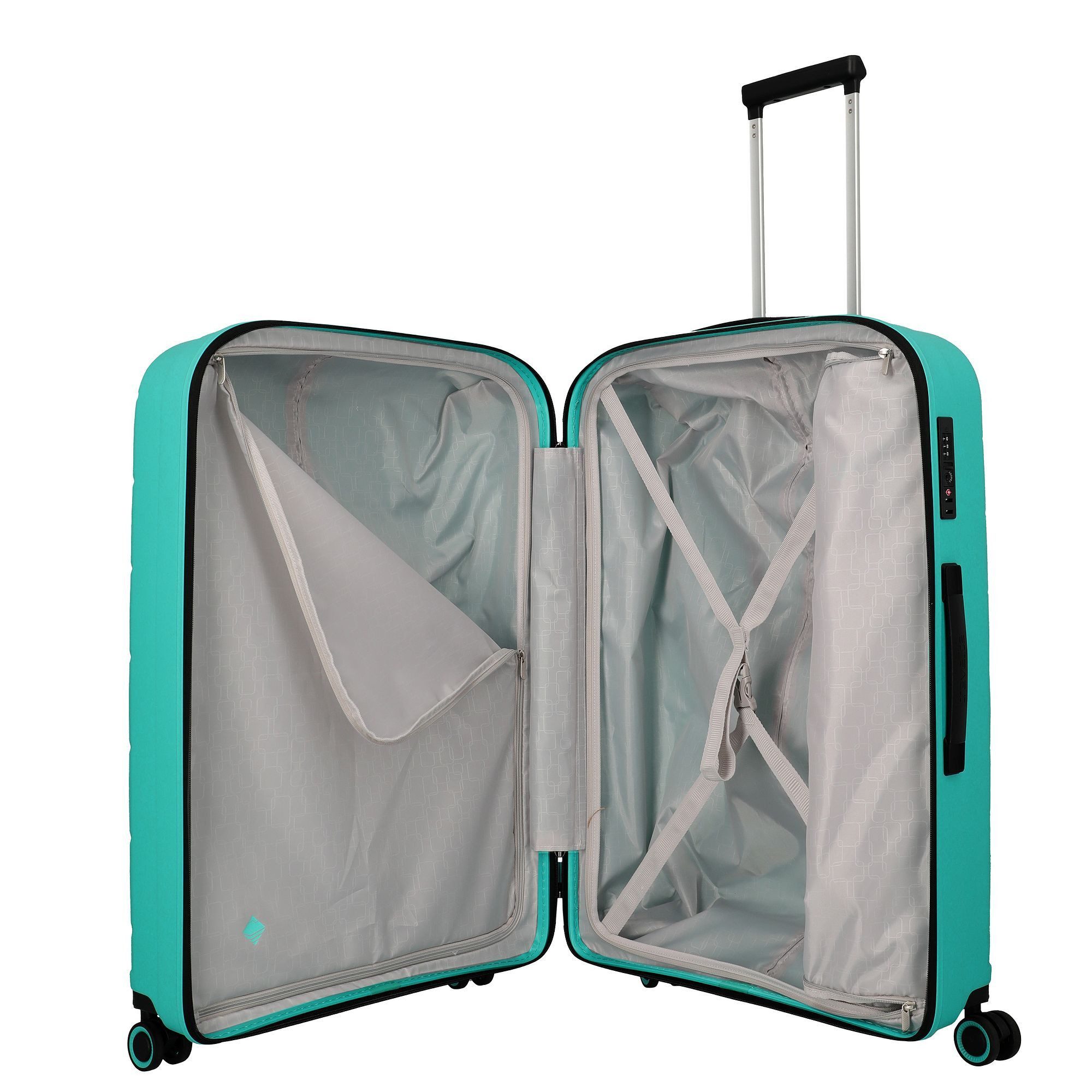 travelite Trolleyset Burano, 4 Rollen, (3-teilig, 3 tlg), Polypropylen