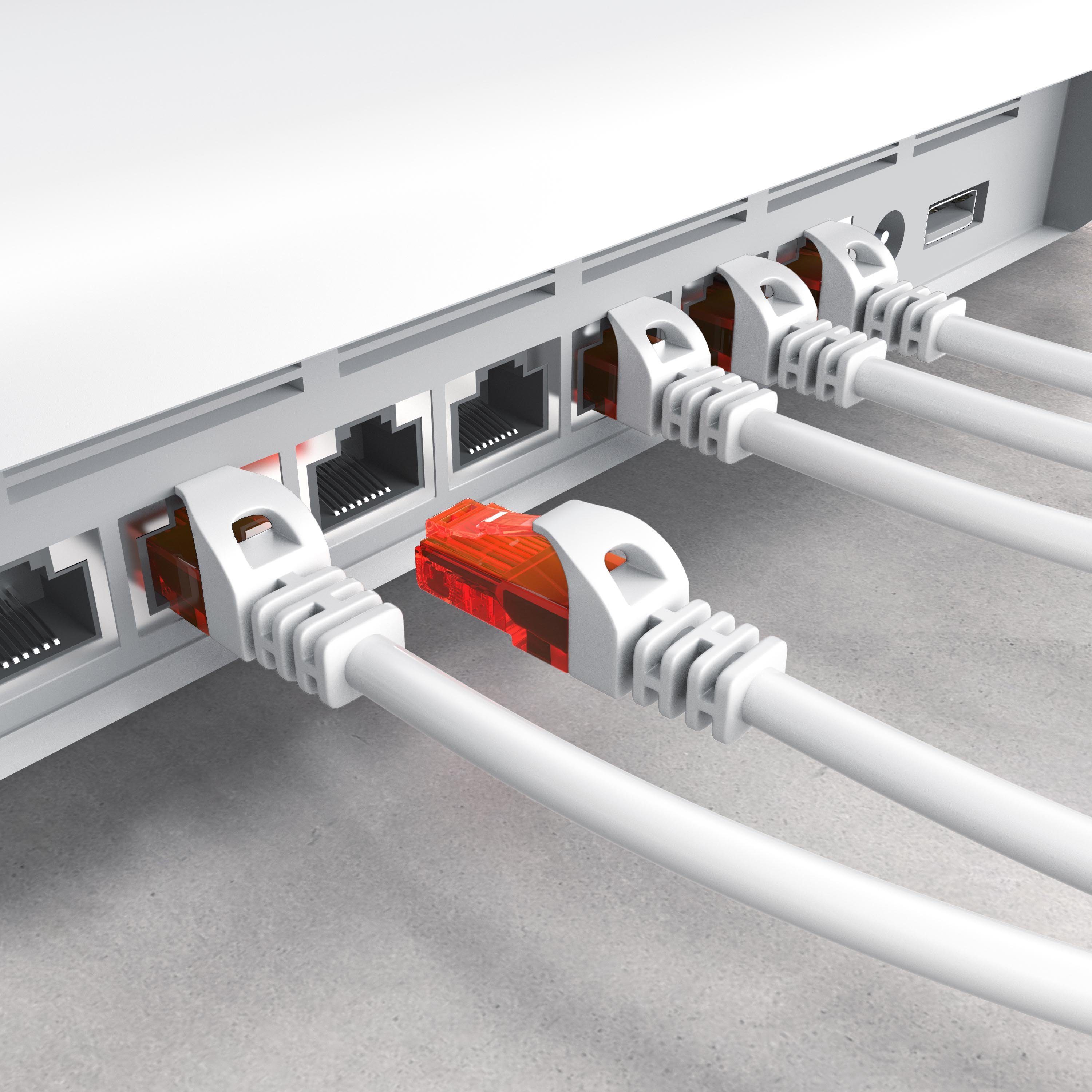 CSL CAT 6 Netzwerkkabel UTP Gigabit 1000 Mbit/s Patchkabel - 25m LAN-Kabel, CAT.6, RJ-45 (Ethernet) (2500 cm), für Router, Modem, Switch, PC, ideal für Gaming,  – Bild 5 von 5