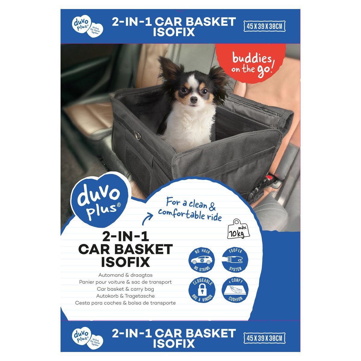 DUVO+ Tier-Autobett 2-in-1 Autokorb Isofix schwarz günstig online kaufen