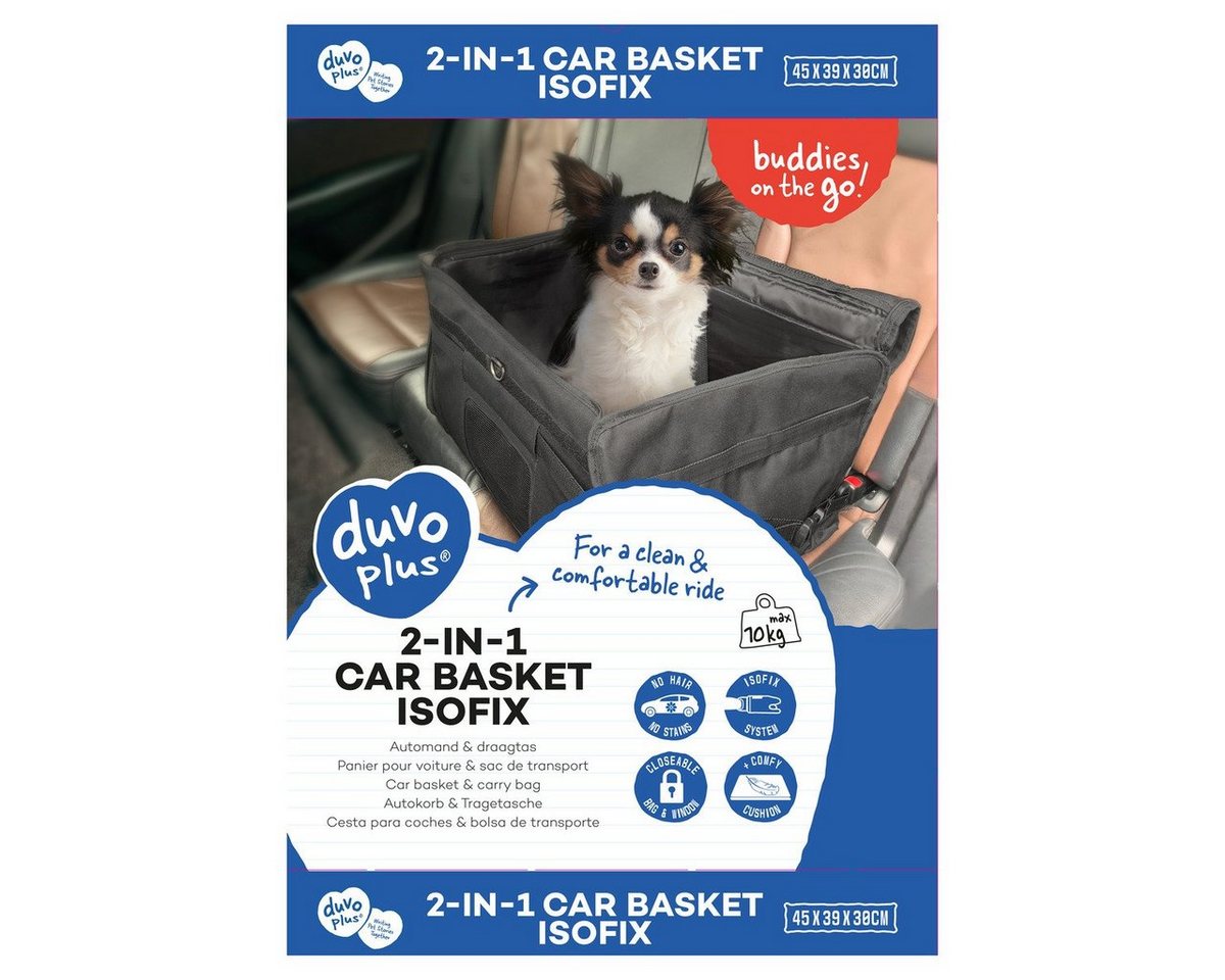Thumbnail - DUVO+ Tier-Autobett 2-in-1 Autokorb Isofix schwarz