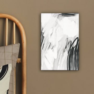 OneMillionCanvasses® Leinwandbild Kunst - Schwarz - Weiß - Grau, (1 St), Leinwandbild fertig bespannt inkl. Zackenaufhänger, Gemälde, 20x30 cm