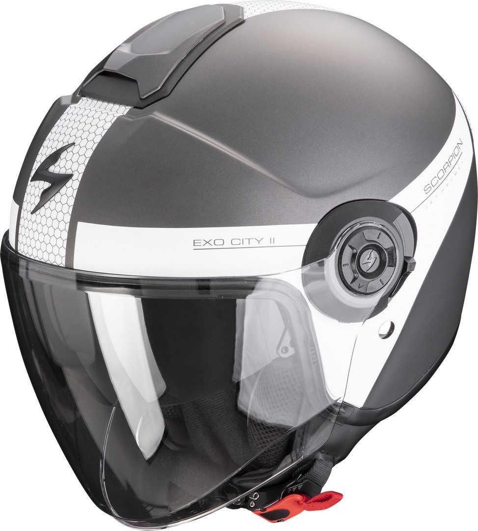 Scorpion Exo Motorradhelm Exo-City II Short Jethelm, integriertes Sonnenvisier