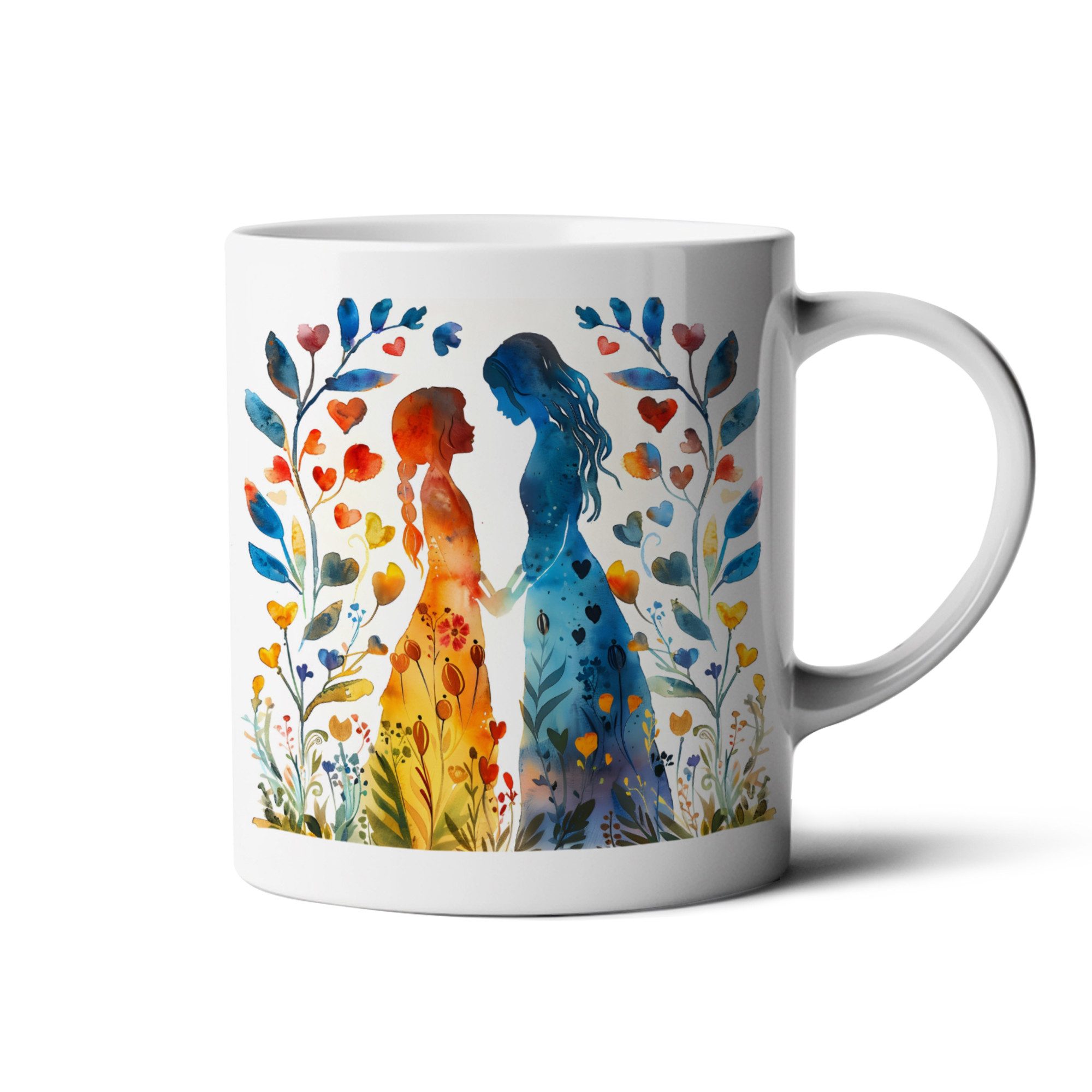 Hustling Sharks Tasse Hustling Sharks® Tasse mit Familienmotiv - Mutter&Tochter#3, 330 ml