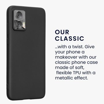 kwmobile Handyhülle Case für Motorola Edge 30 Neo, Hülle Silikon metallisch schimmernd - Handyhülle Cover