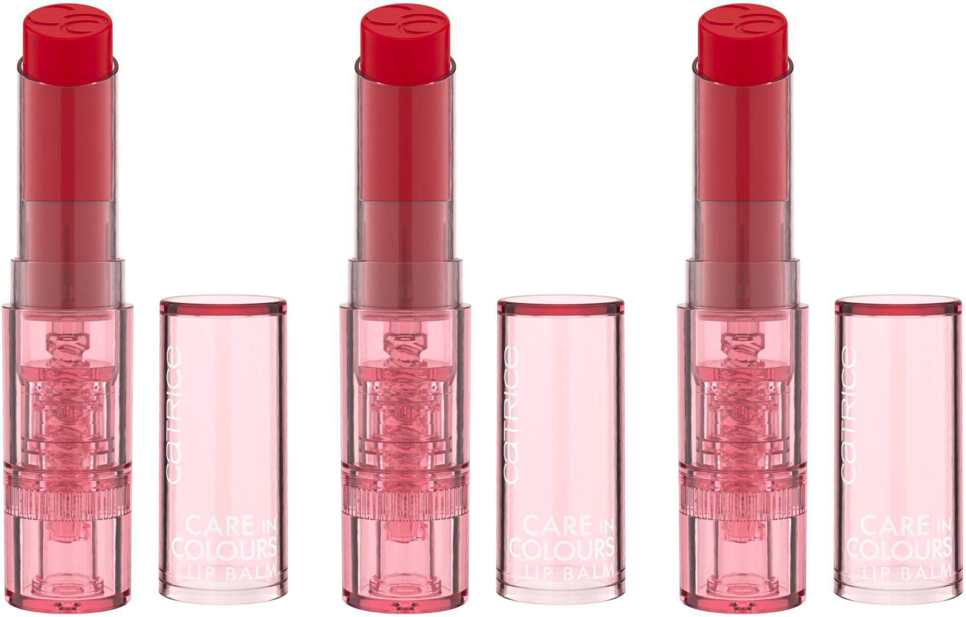 Catrice Lippenbalsam Care In Colours Lip Balm, 3-tlg., mit Shea- und Kakaobutter