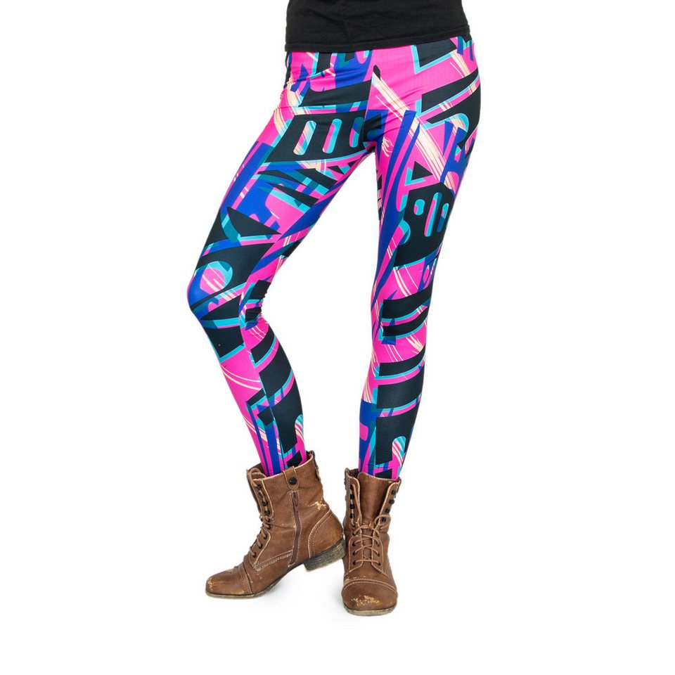 cosey Leggings Neon Line Leggings, 2 Größen (XS–S & M–L) (38/M bis 40/L)