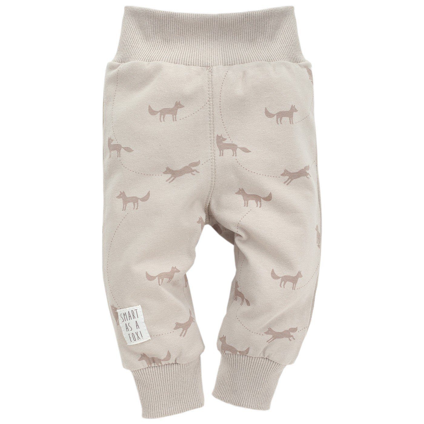 PINOKIO Leggings Sweathose Leggings Tiermotiv »Babyhose Schlupfhose (1-tlg) Füchse gemustert, SMART AS A FOX Patch, unifarben, All-Over-Print