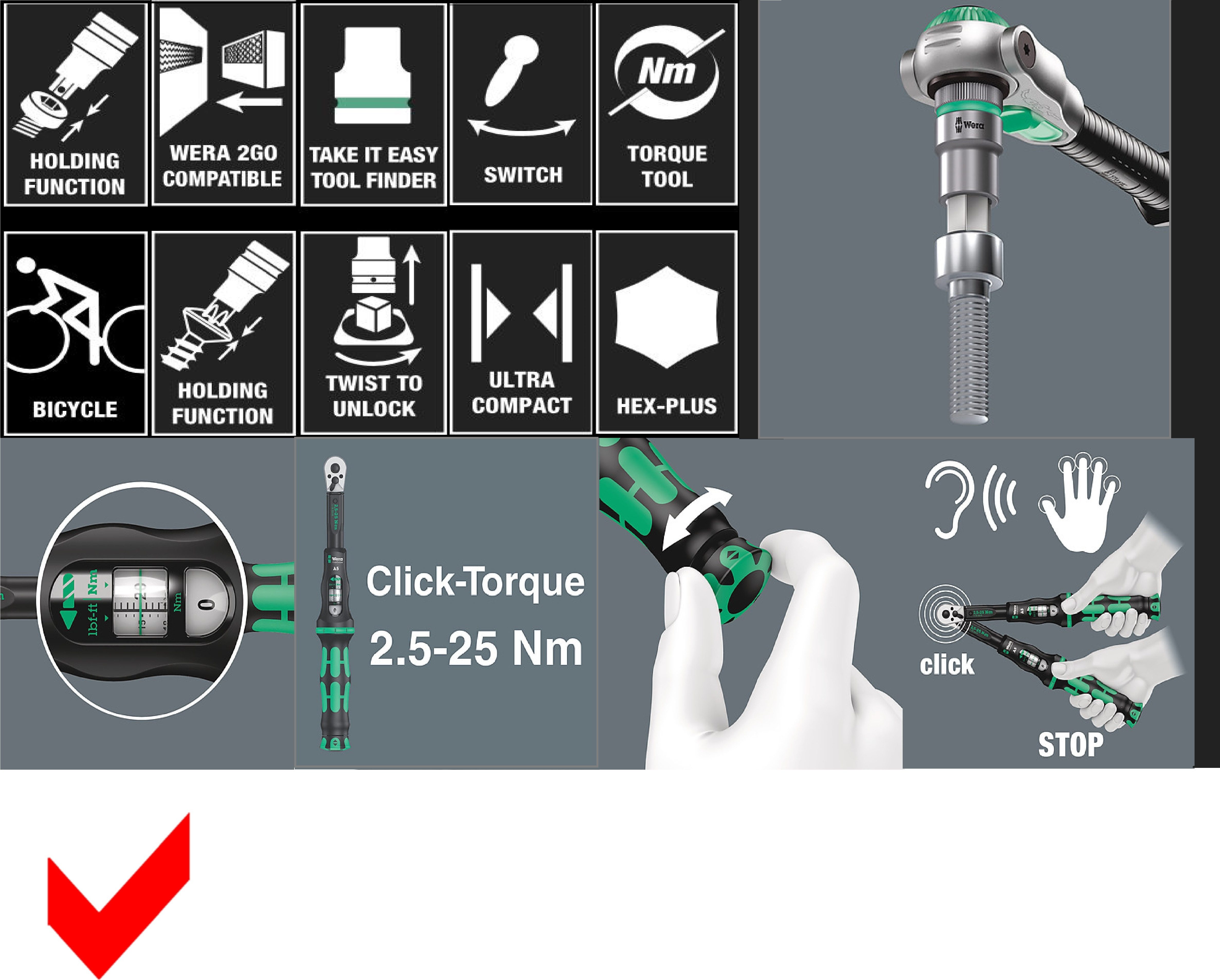 Wera Werkzeugset Werkzeugset Bicycle Set 7, 27-teilig 05004175001